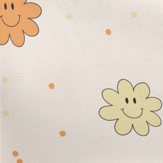 Cute Smiling Flowers Pongee