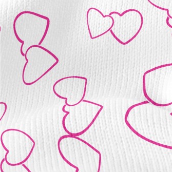 Simple Double Heart Pattern Stretch Jersey