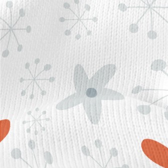 Snowflakes And Hearts Stretch Jersey