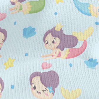 Cute Mermaid Swimming In The S Stretch Jersey