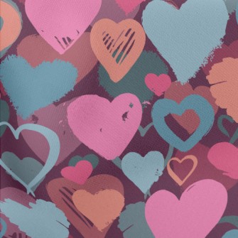 Colorful Love Graffiti Lightweight Cotton Poplin