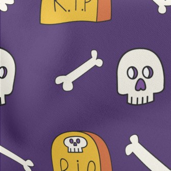 Tombstone And Skull Lightweight Cotton Poplin