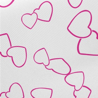 Simple Double Heart Pattern Midweight Cotton Poplin