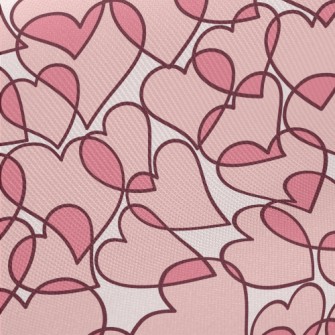 Cartoon Translucent Love Heart Midweight Cotton Poplin