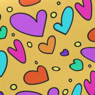 Abstract Fluorescent Heart Midweight Cotton Poplin
