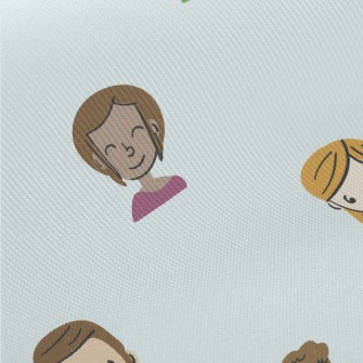 Portraits Of People From Diffe Midweight Cotton Poplin