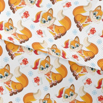 Cute Fox With A Gift Waterproof Oxford