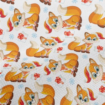 Cute Fox With A Gift Performance Linen