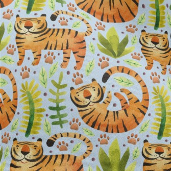 Tiger In Tropical Plants Chiffon