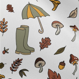 Picking Mushrooms In The Autum Chiffon