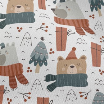 Happy Bear Ready For Christmas Chiffon