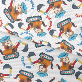 Small Animal Driving An Excava Waterproof Oxford