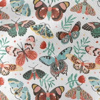 Colorful Butterflies And Flowe Waterproof Canvas