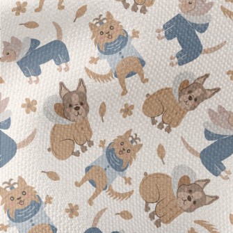 Dog Wearing Warm Clothes Waterproof Canvas