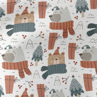 Happy Bear Ready For Christmas Waterproof Canvas