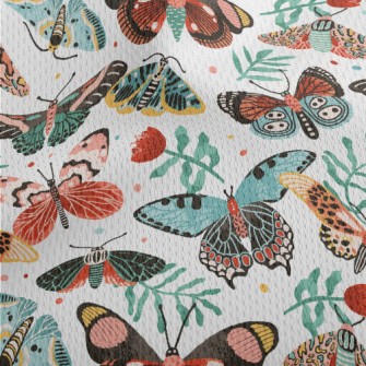 Colorful Butterflies And Flowe Athletic Mesh Flat Back