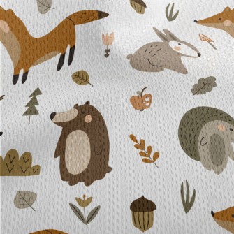 Cute Animals Living Together Athletic Mesh Flat Back