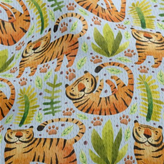 Tiger In Tropical Plants Athletic Mesh Flat Back