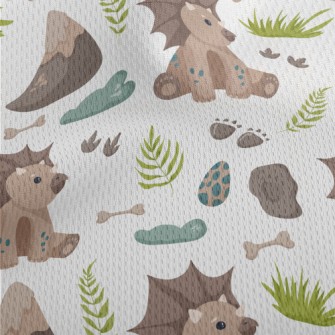 Footprints Left By Baby Dinosa Athletic Mesh Flat Back