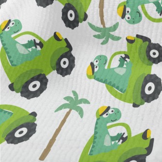 Cute Dinosaur Driving A Car Terry
