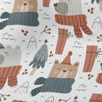 Happy Bear Ready For Christmas Terry