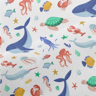 Happy Life In The Underwater W Performance Linen