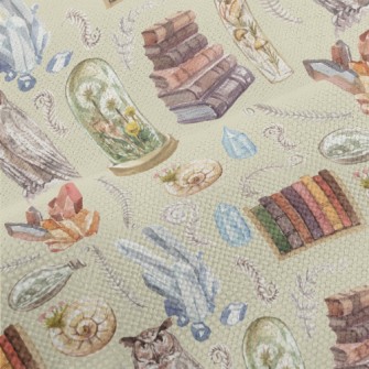 Owl Among Antiques Performance Linen