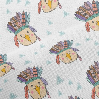 Bird Wearing Indian Chief Hat Performance Linen