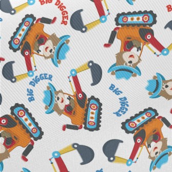 Small Animal Driving An Excava Twill