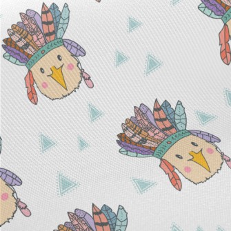 Bird Wearing Indian Chief Hat Twill