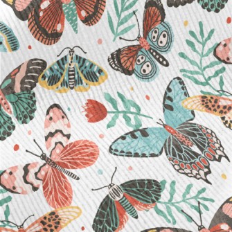 Colorful Butterflies And Flowe Standard Corduroy