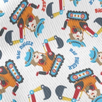 Small Animal Driving An Excava Standard Corduroy