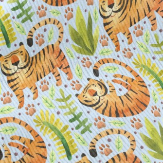 Tiger In Tropical Plants Standard Corduroy