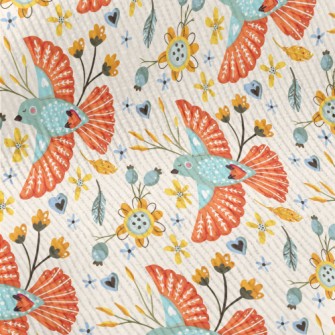Graceful Bird Flying High Standard Corduroy