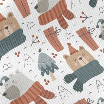 Happy Bear Ready For Christmas Standard Corduroy