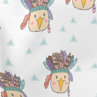 Bird Wearing Indian Chief Hat Stretch Ponte