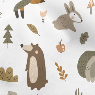 Cute Animals Living Together Micro Fleece