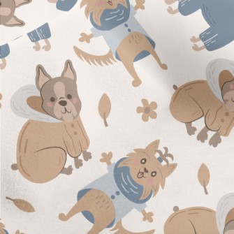 Dog Wearing Warm Clothes Micro Fleece