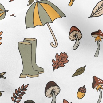 Picking Mushrooms In The Autum Micro Fleece