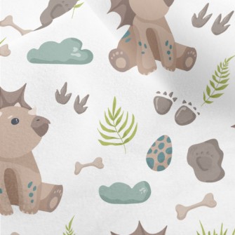 Footprints Left By Baby Dinosa Micro Fleece