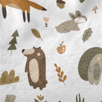 Cute Animals Living Together Minky