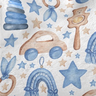 Blue Baby Toys Minky