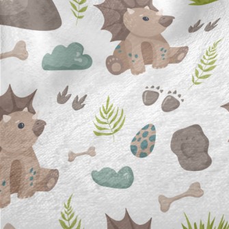 Footprints Left By Baby Dinosa Minky