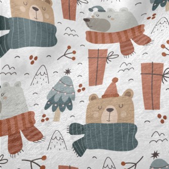 Happy Bear Ready For Christmas Minky