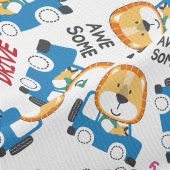 Smiling Animal Driving A Car Piqué