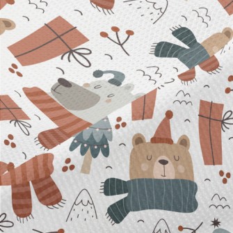 Happy Bear Ready For Christmas Piqué