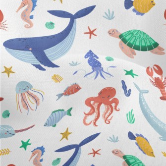Happy Life In The Underwater W Lightweight Performance Linen
