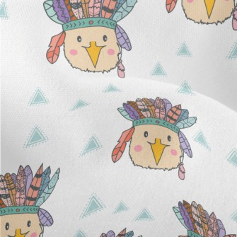 Bird Wearing Indian Chief Hat Lightweight Performance Linen