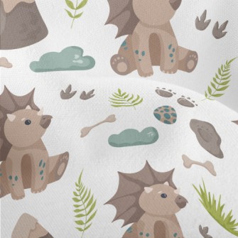 Footprints Left By Baby Dinosa Lightweight Performance Linen