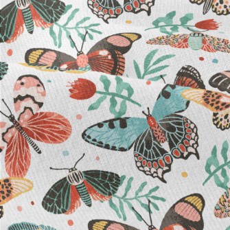 Colorful Butterflies And Flowe Modern Jersey
